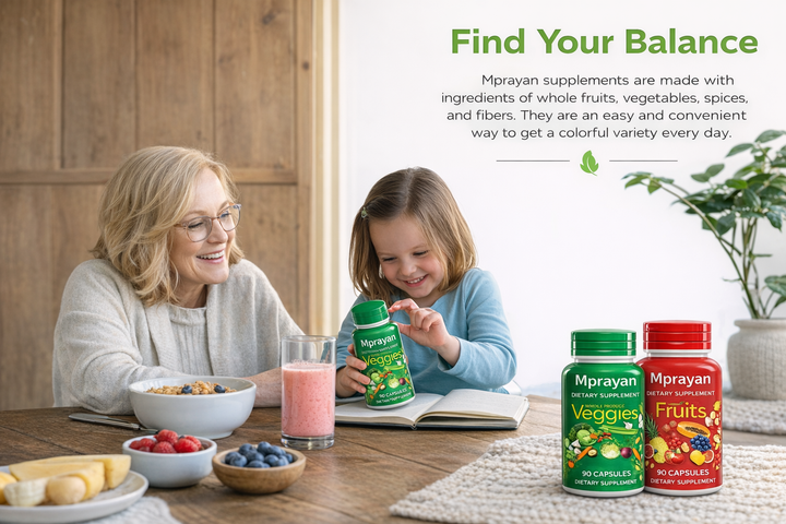 Fruits and Veggies Whole Food Capsules – 90 Fruit + 90 Vegetable Capsules – Whole Food Supplement with Super Greens, Vitamins & Minerals – Daily Nutrition for Men & Women – 2 Pack