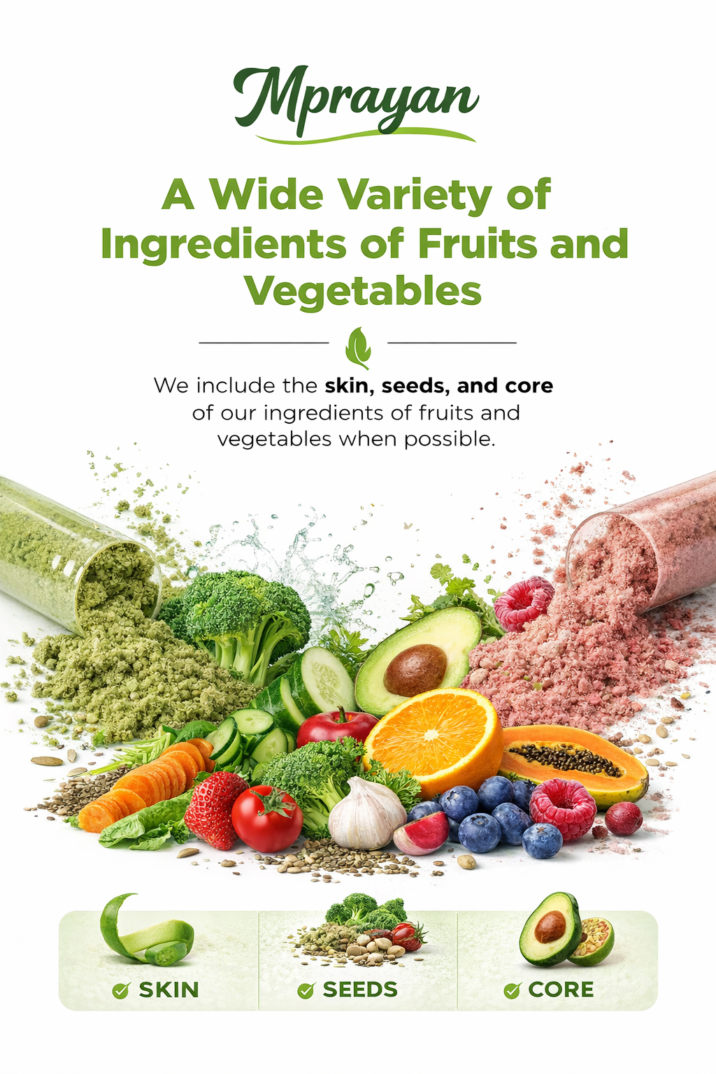 Fruits and Veggies Whole Food Capsules – 90 Fruit + 90 Vegetable Capsules – Whole Food Supplement with Super Greens, Vitamins & Minerals – Daily Nutrition for Men & Women – 2 Pack